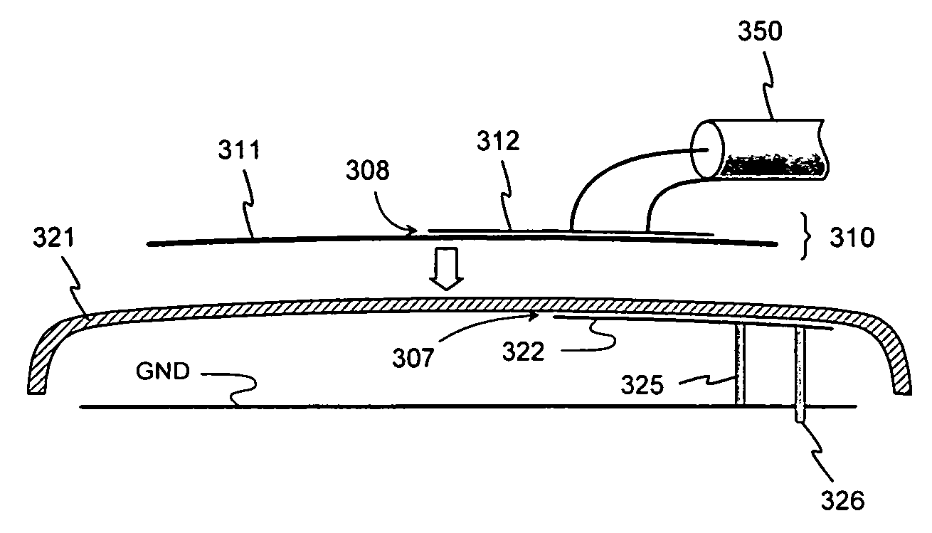 Antenna arrangement for connecting an external device to a radio device