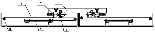 A double-series series combined slide table