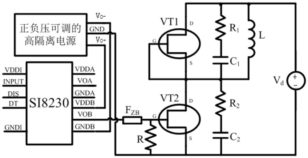 Circuit for testing output characteristics of a GaN power device