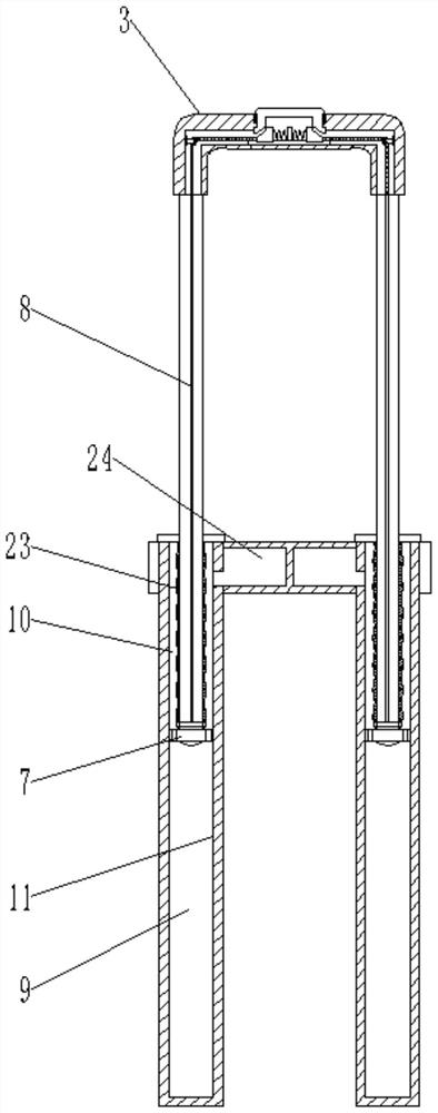 High-strength stepless locking luggage pull rod