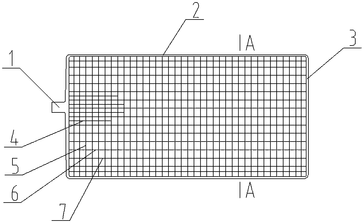 Lead-acid battery grid with half-ribsarranged inpositive and reverse staggered mode