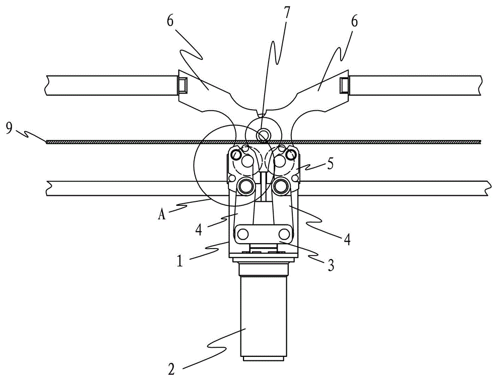 Connecting-rod-type bending device for bending steel in steel forming machine