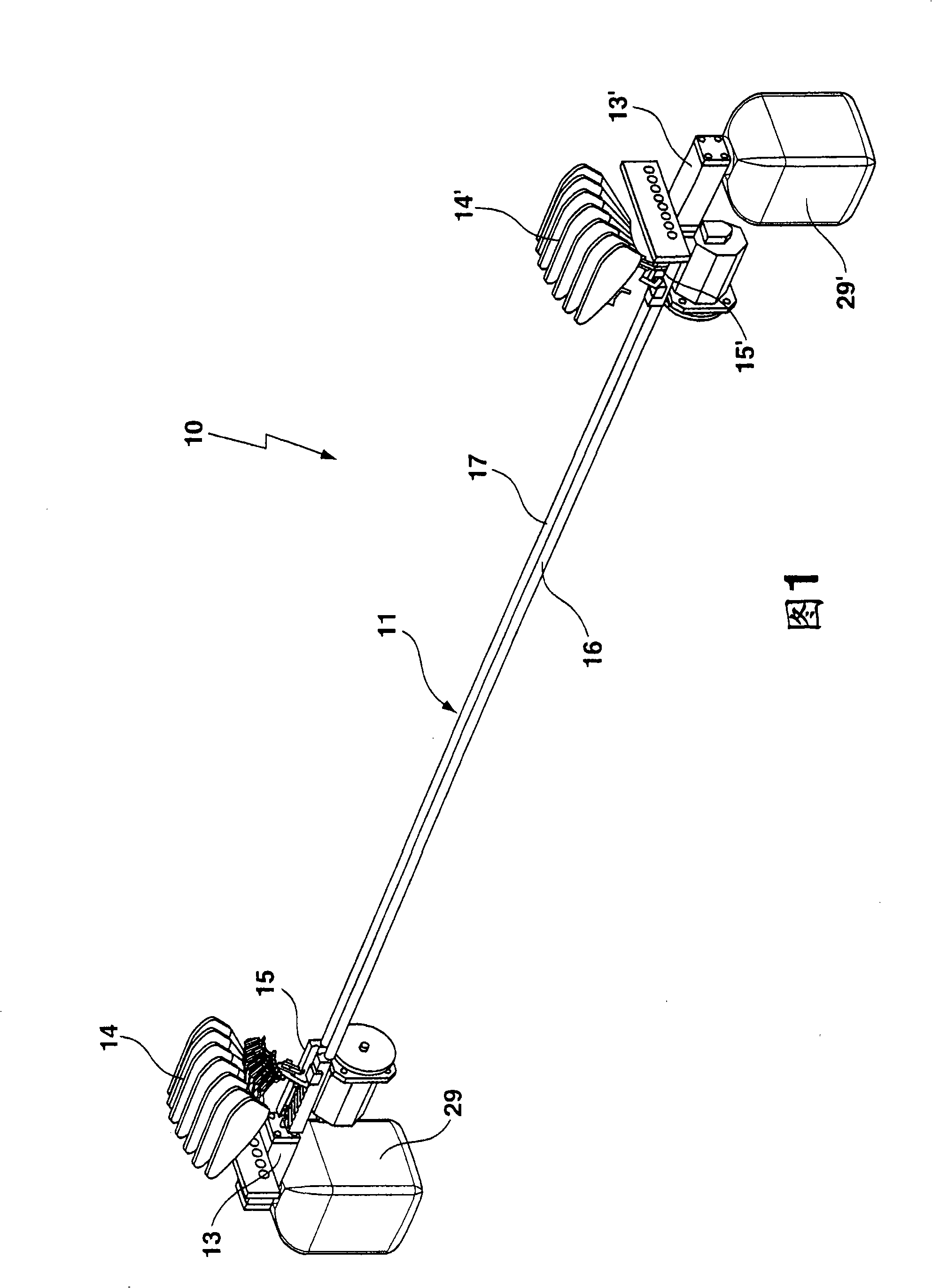 Method for supporting a weft guide element