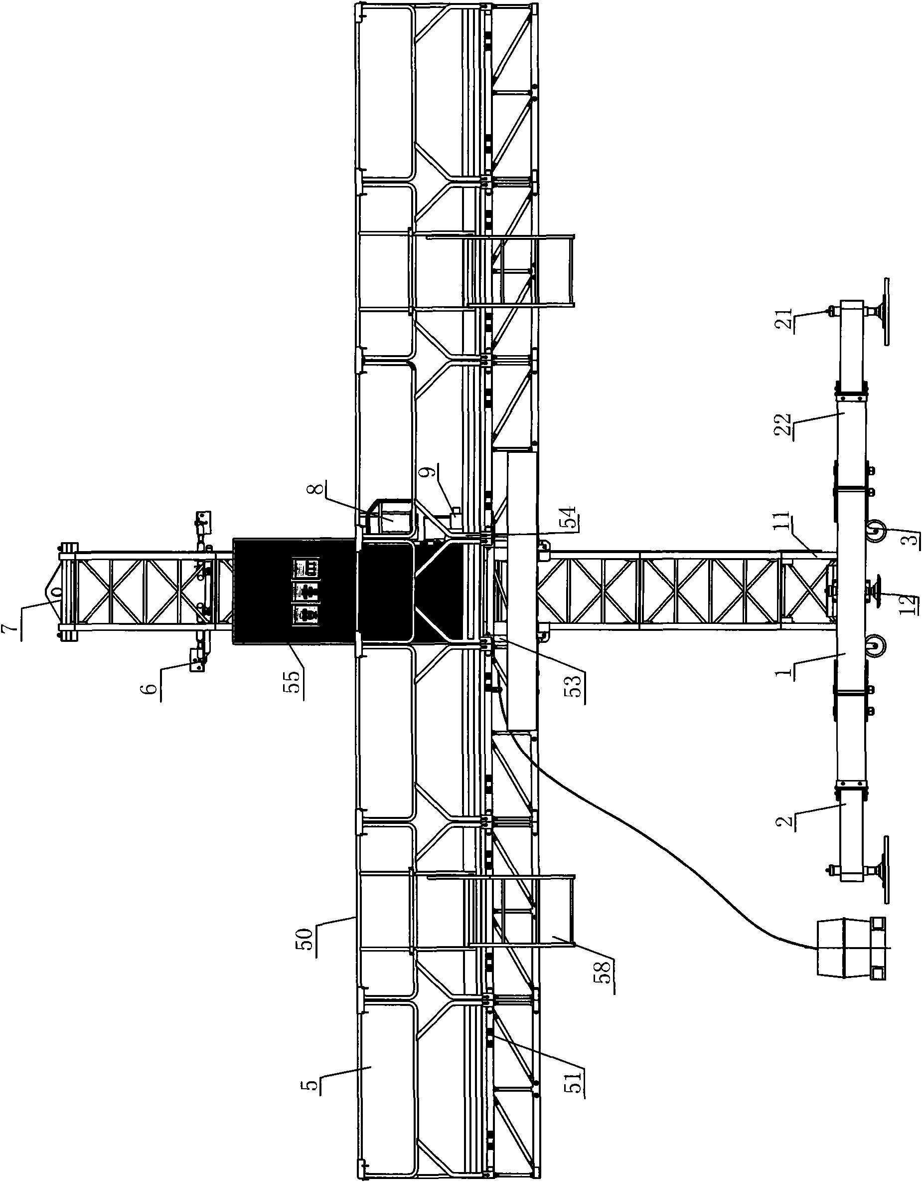 Mast climbing type aerial working platform