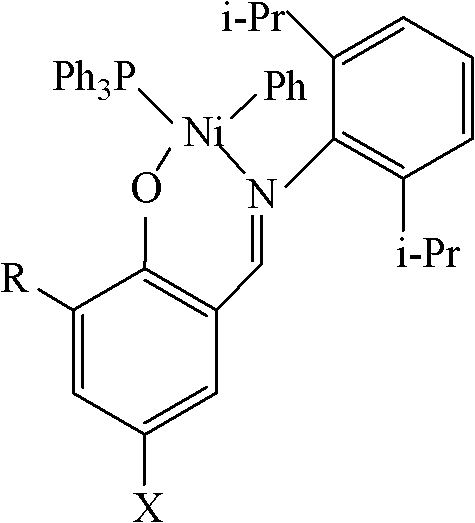 2,6-diisopropyl aniline salicylaldiminato nickel, and preparation and application thereof