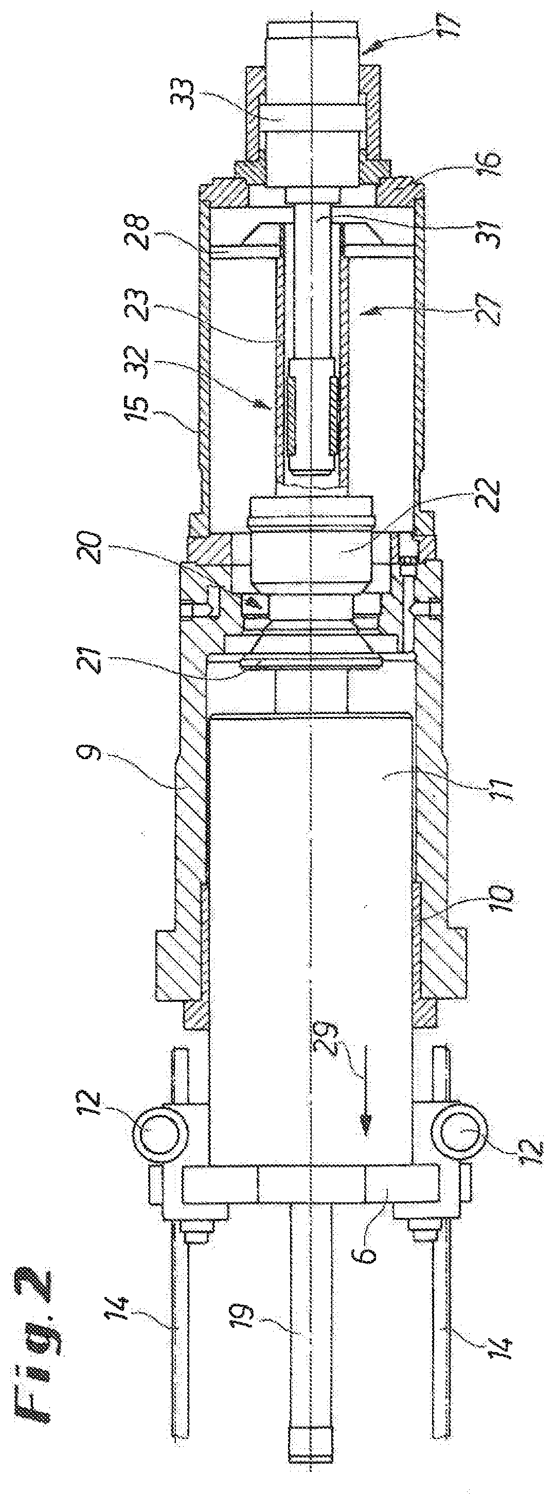 Bar press with hydraulic drive