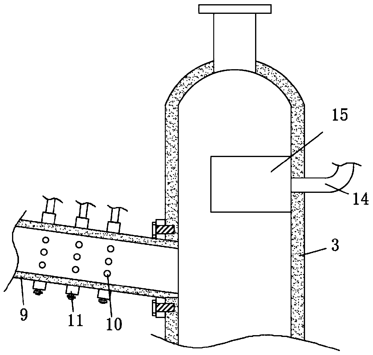 Dry process cement plant flue gas wet desulfurization device and method