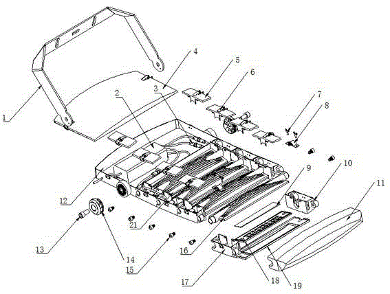 Multichannel output combined supporting arm modular LED (light-emitting diode) floodlight