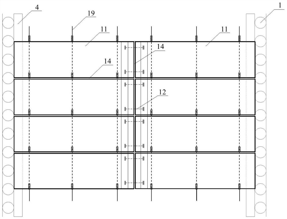 Structural design and construction method of a partially assembled subway station