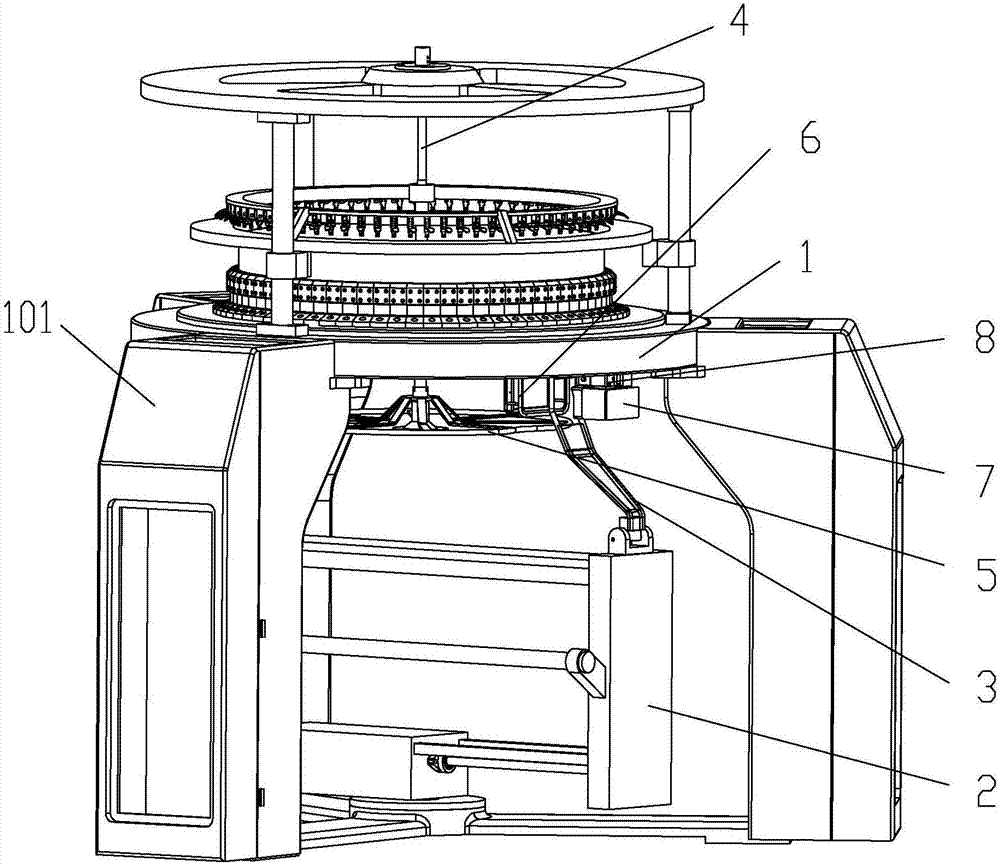 Device and method for acquiring real-time cloth cover image of circular weft knitting machine