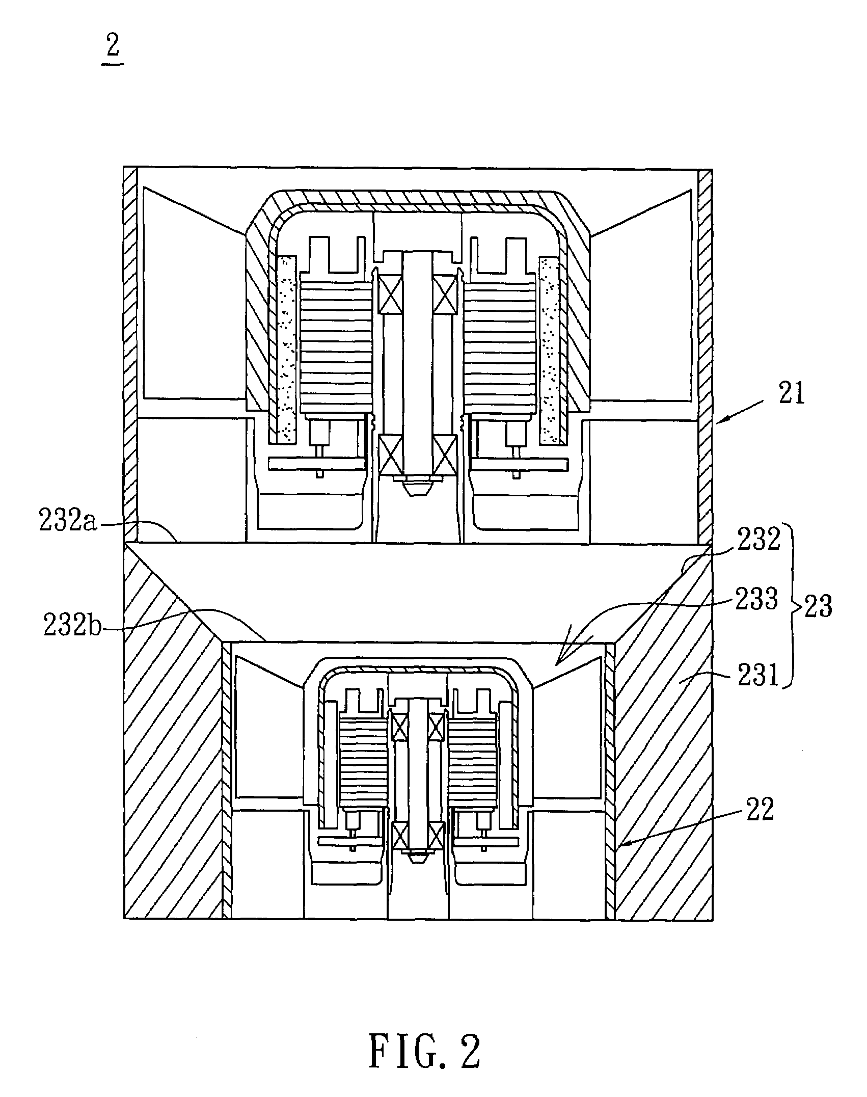 Serial fan assembly and connection structure thereof