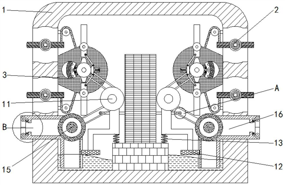 High-low voltage power distribution equipment capable of automatically dissipating heat and preventing water logging