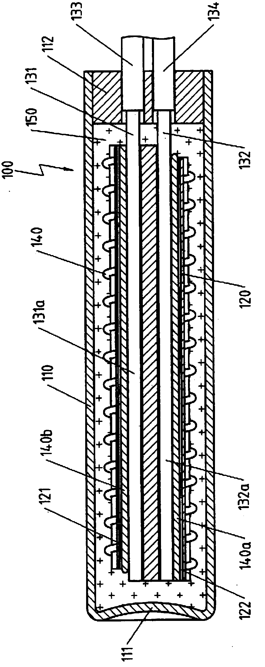 Electrical device with insulators