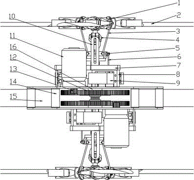 Ducted coaxial helicopter control mechanism