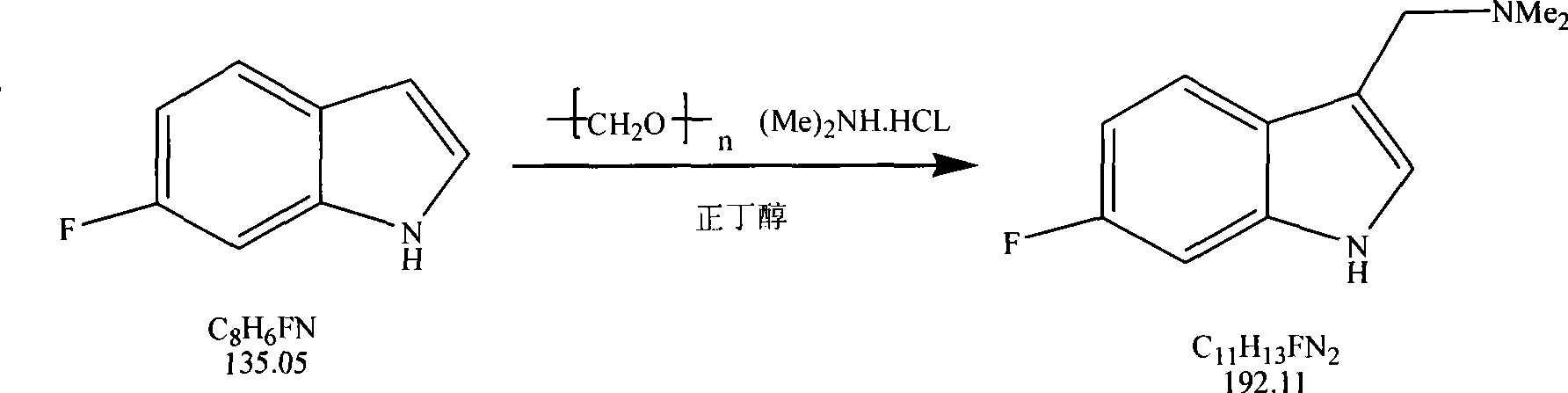 Method for synthesizing 6-fluoroindole-3-acetonitrile