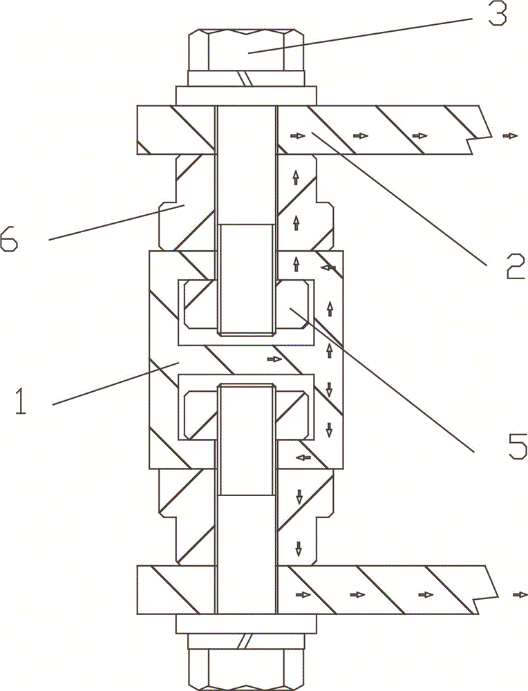 Copper bar connecting structure