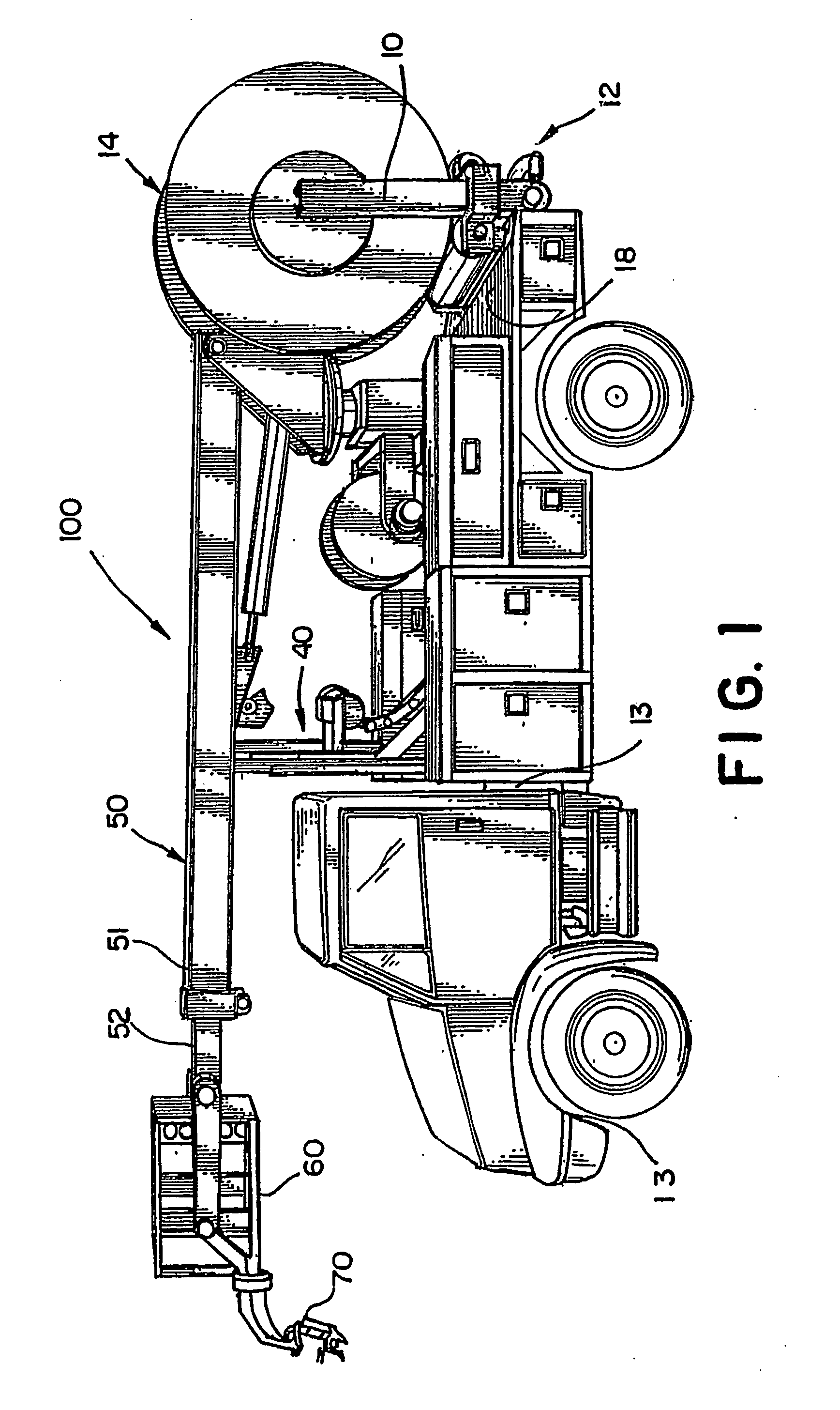 Aerial cable placing machine