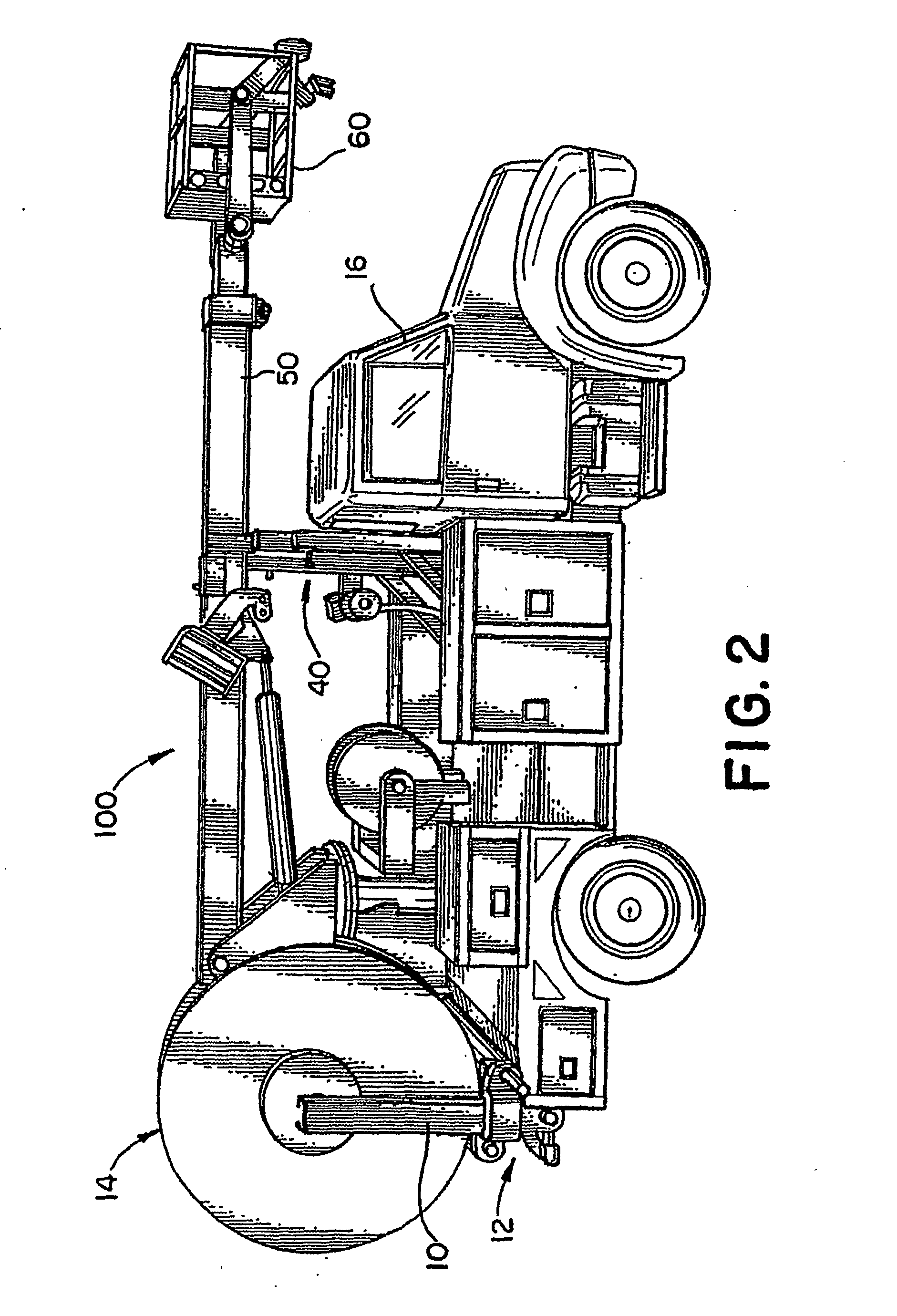 Aerial cable placing machine