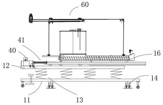 Sectional type feeding device for rotary kiln