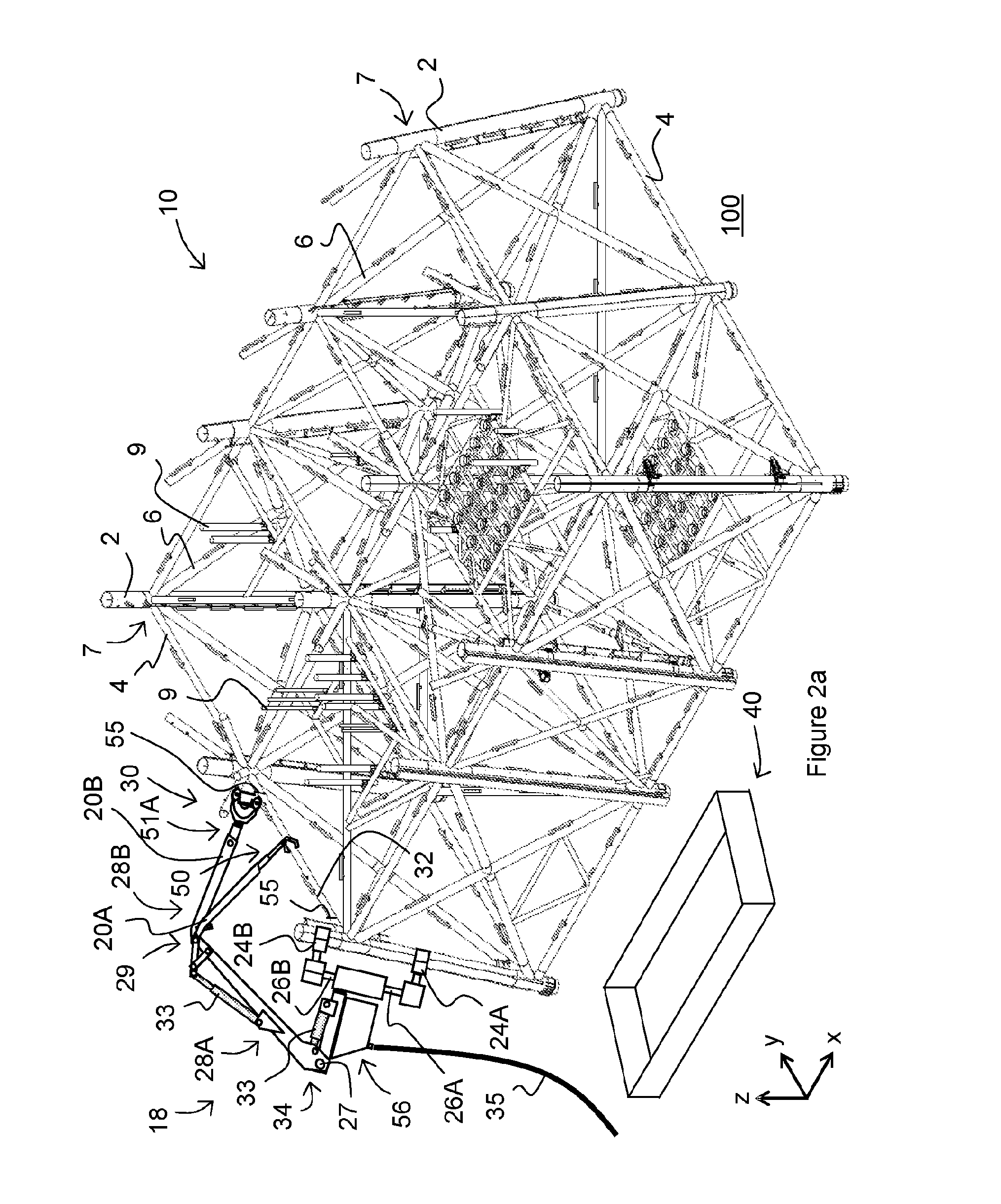Method and device for assembling or disassembling a structure under water
