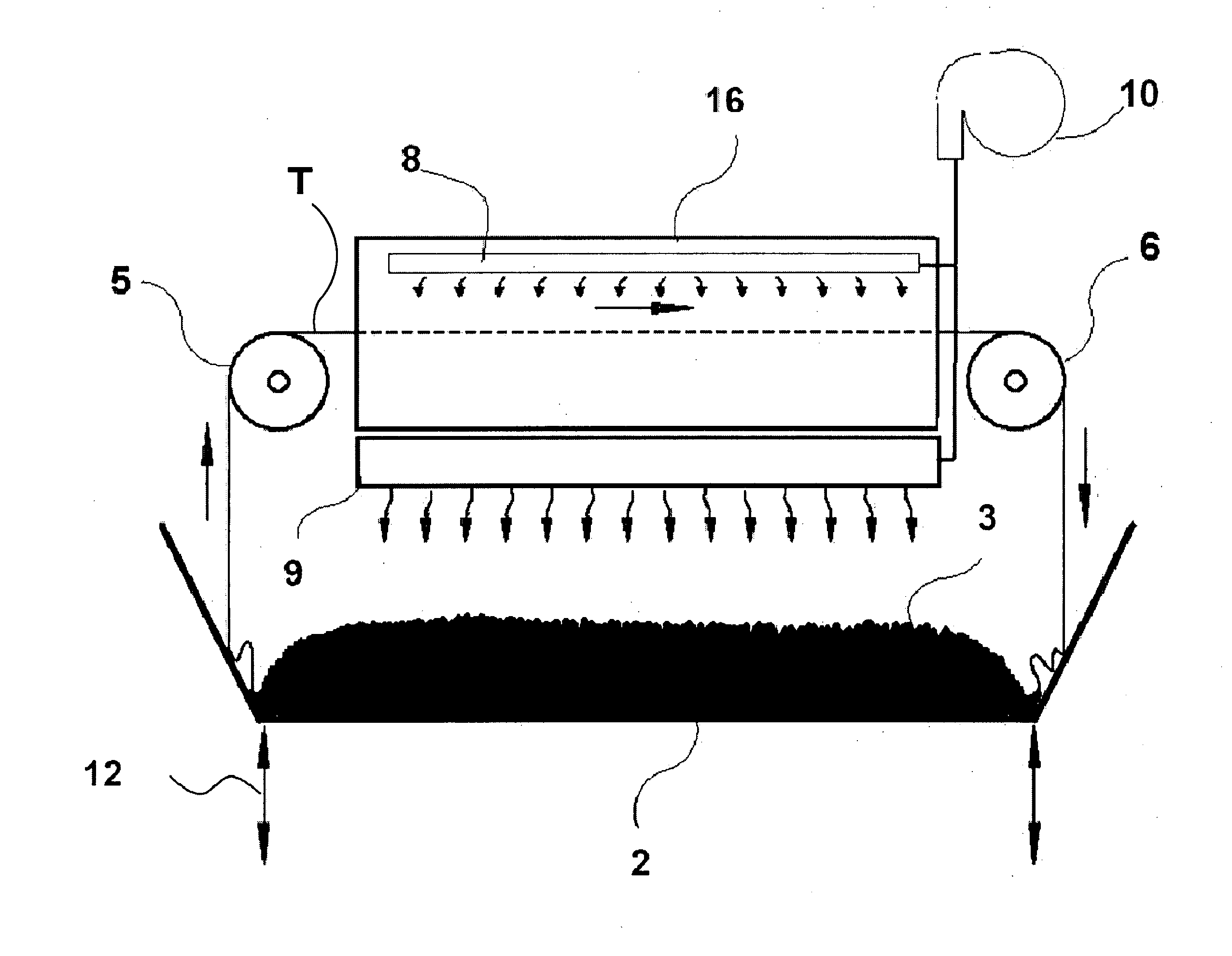 Machine and method for the combined mechanical and heat treatment of fabrics, especially knitted fabrics