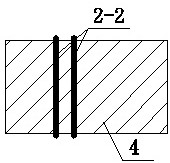 Returnable dual rib type cantilever steel beam fixing device and construction method thereof