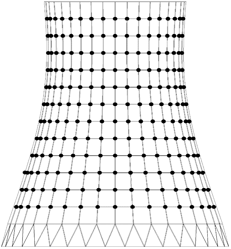 Method for making equivalent space discrete-grid vibration elasticity model