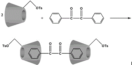 Method for adsorbing thorium by utilizing fiber-bridged beta-cyclodextrin derivative
