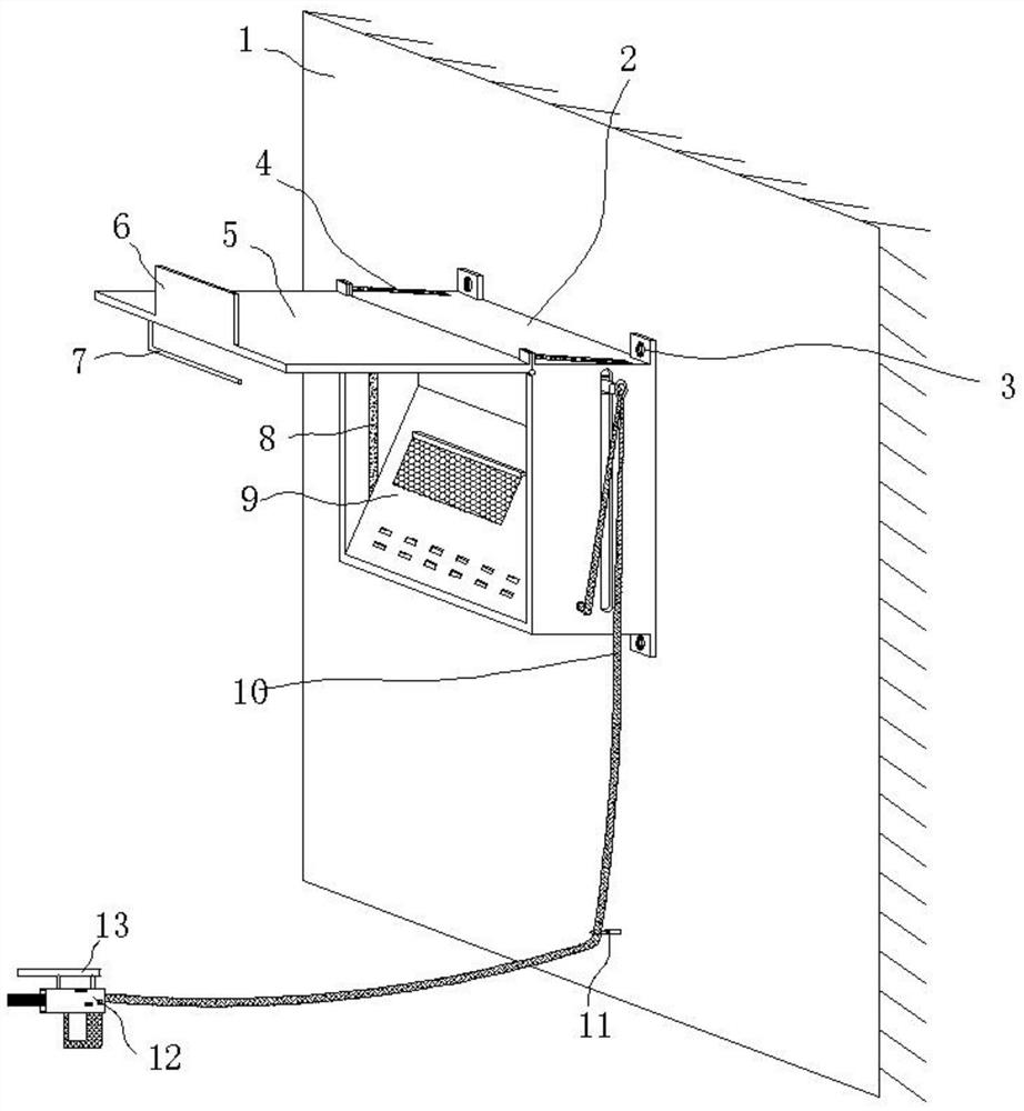 Waterproof and dustproof direct-current wall-mounted charging pile