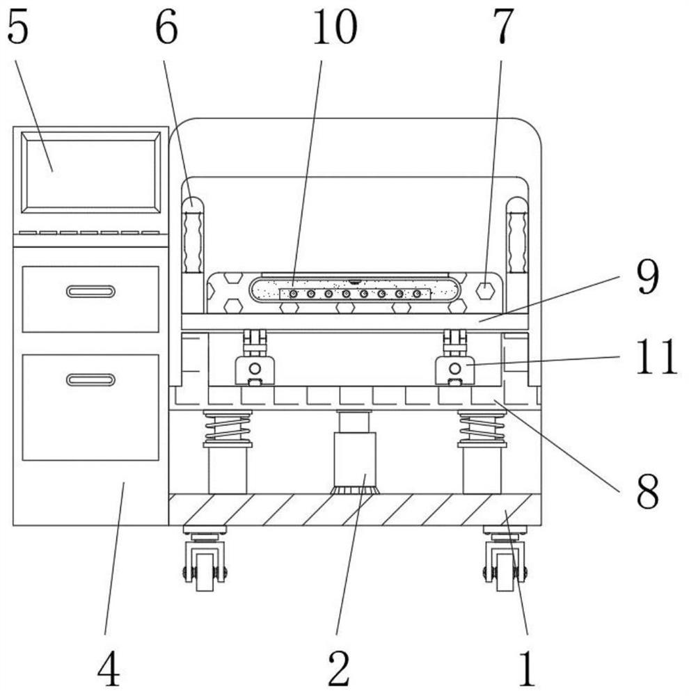 Diagnostic equipment with adjusting function for pediatric clinical treatment