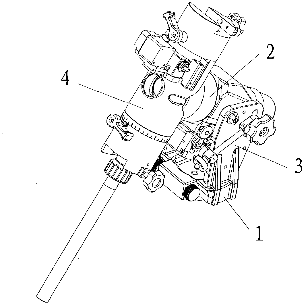 Equatorial telescope theodolite composite bracket