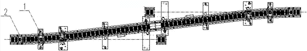 Single crossover turnout used for magnetic levitation traffic