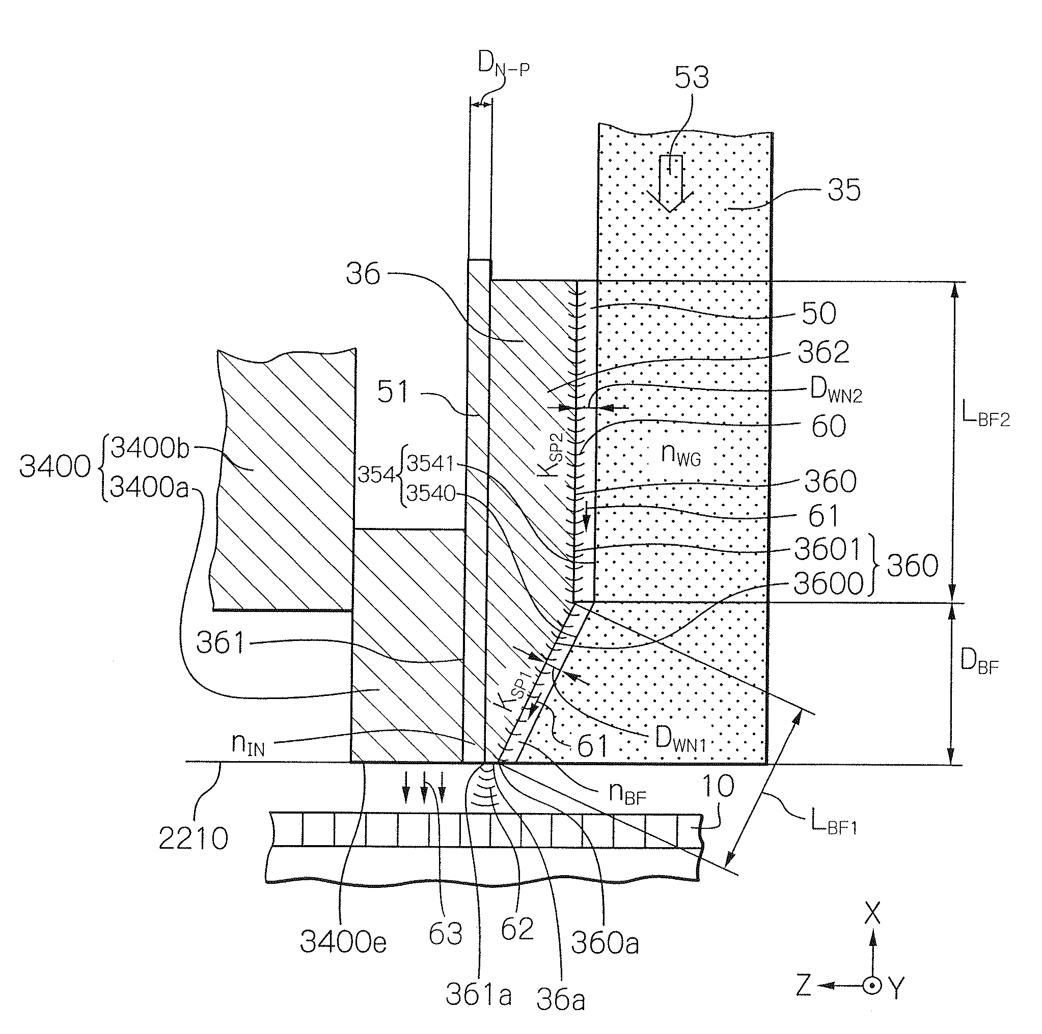 Near-field light generating element comprising surface plasmon antenna with surface or edge opposed to waveguide
