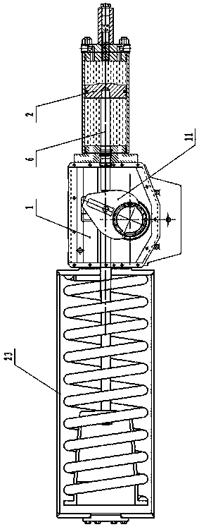 A driving device and valve actuator based on gas-hydraulic combined spring