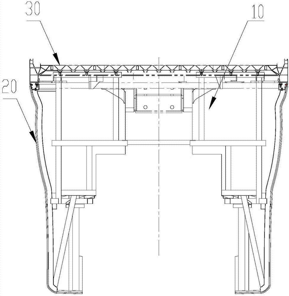 Straddle type monorail vehicle body