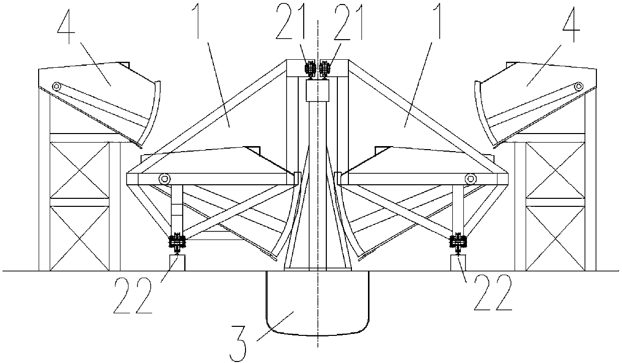 Automatic charging system of electric-arc furnace steel scrap material yard