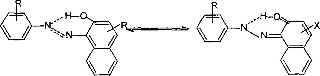 Naphthurea composition for preparation of carrier generation materials and process for preparing same