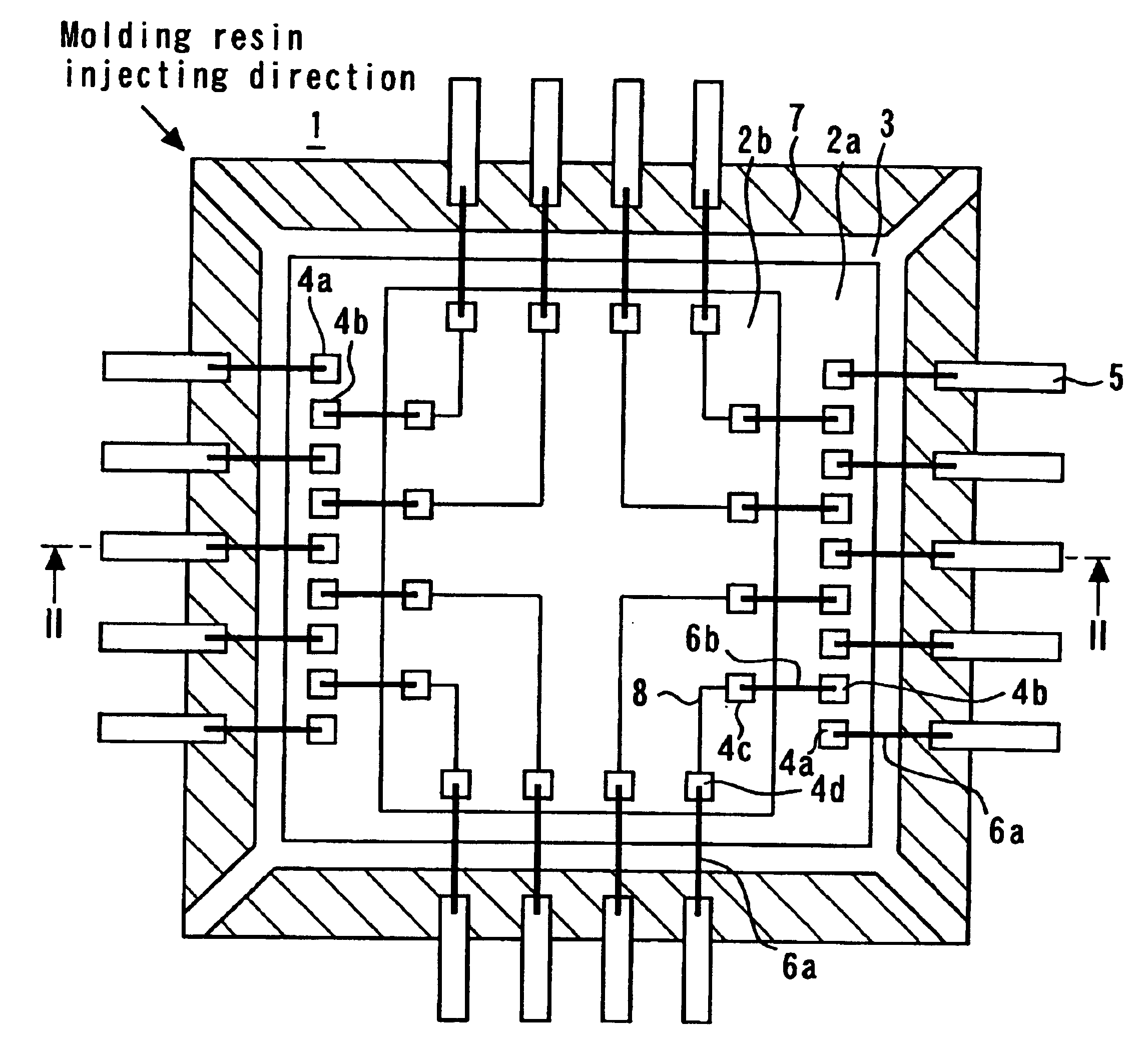 Semiconductor device with stacked semiconductor elements