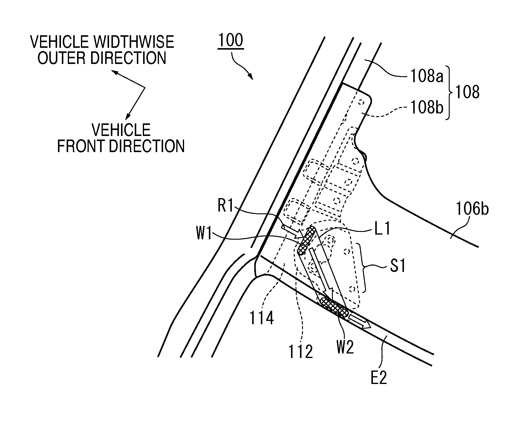Vehicle reinforcing structure
