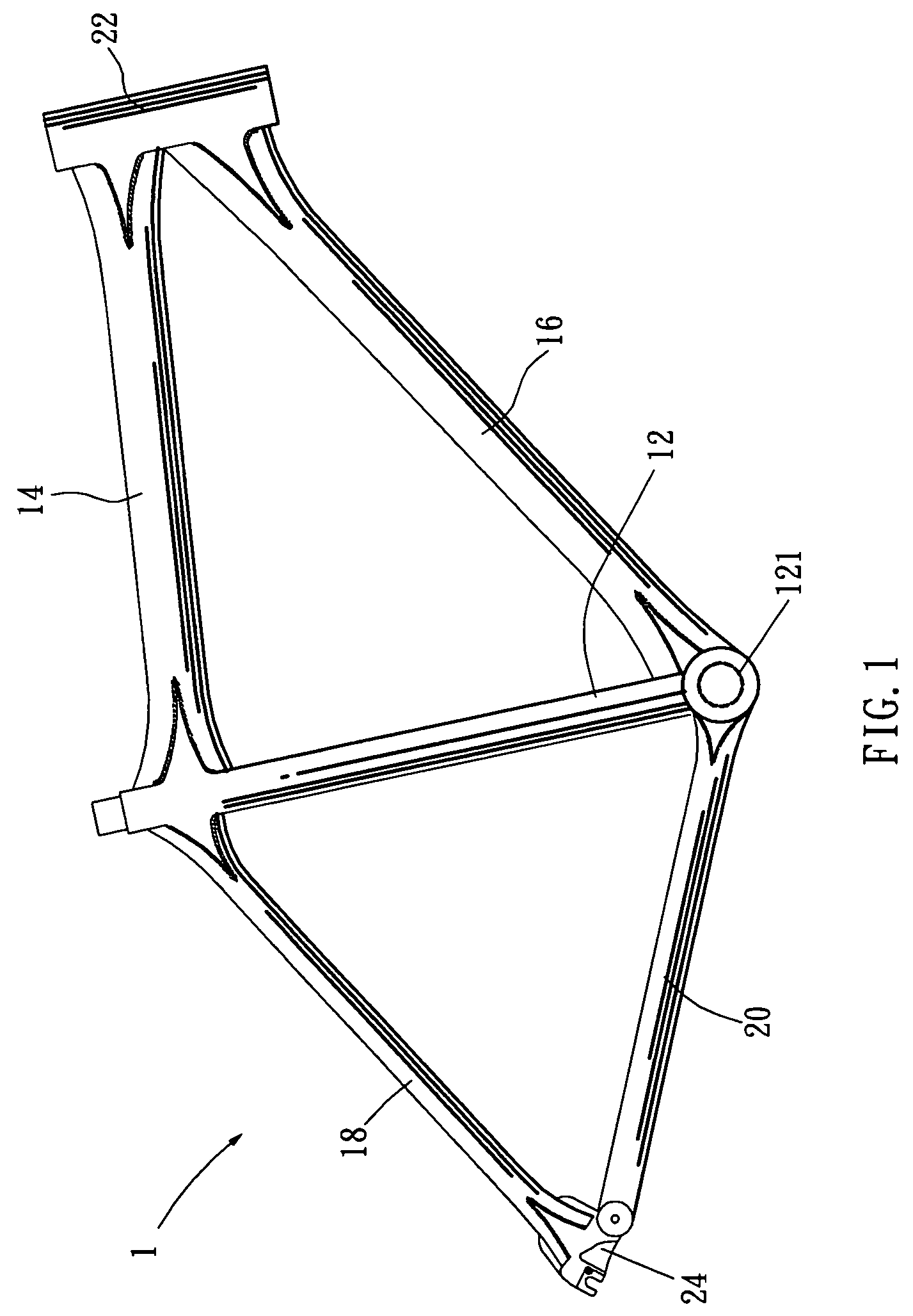 Tube connection assembly of bicycle frame