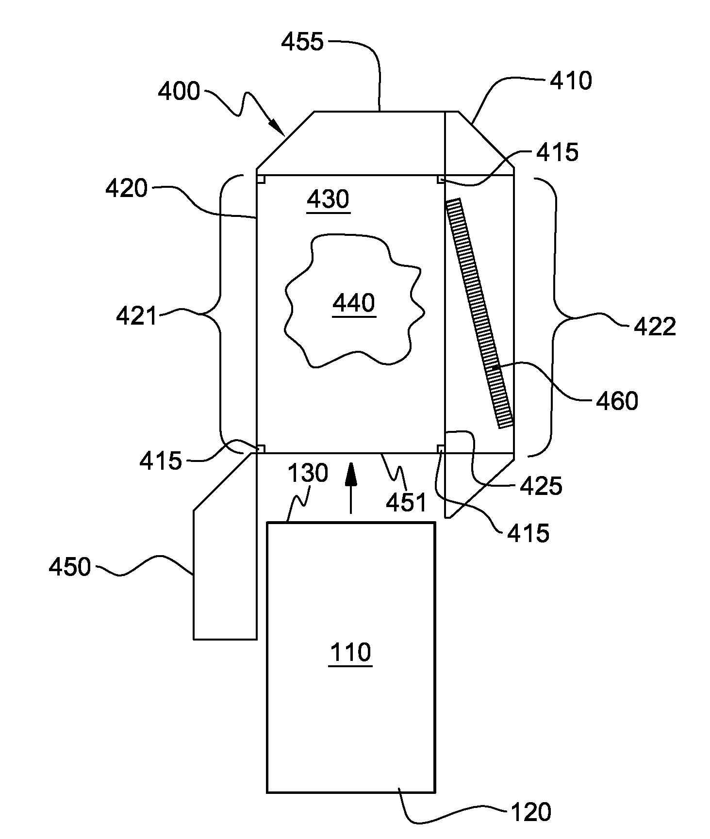 Docking station with closed loop airlfow path for facilitating cooling of an electronics rack