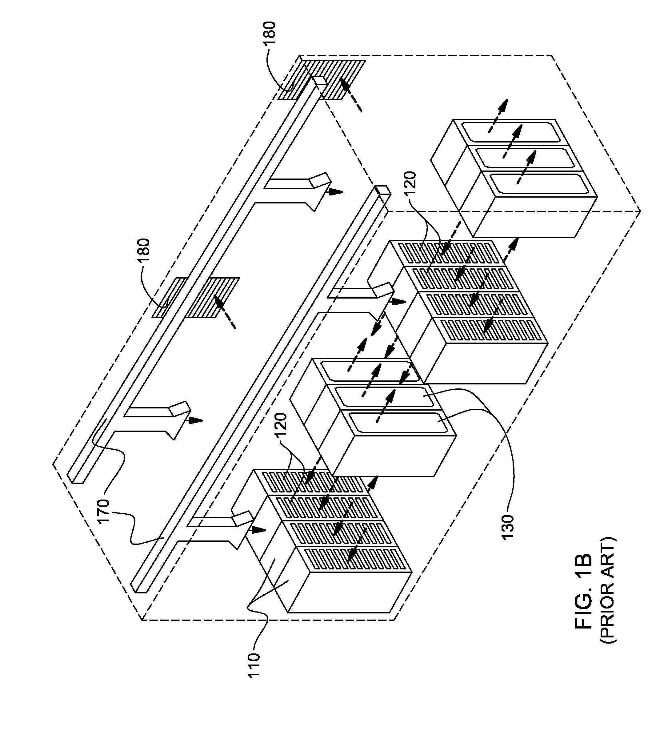 Docking station with closed loop airlfow path for facilitating cooling of an electronics rack