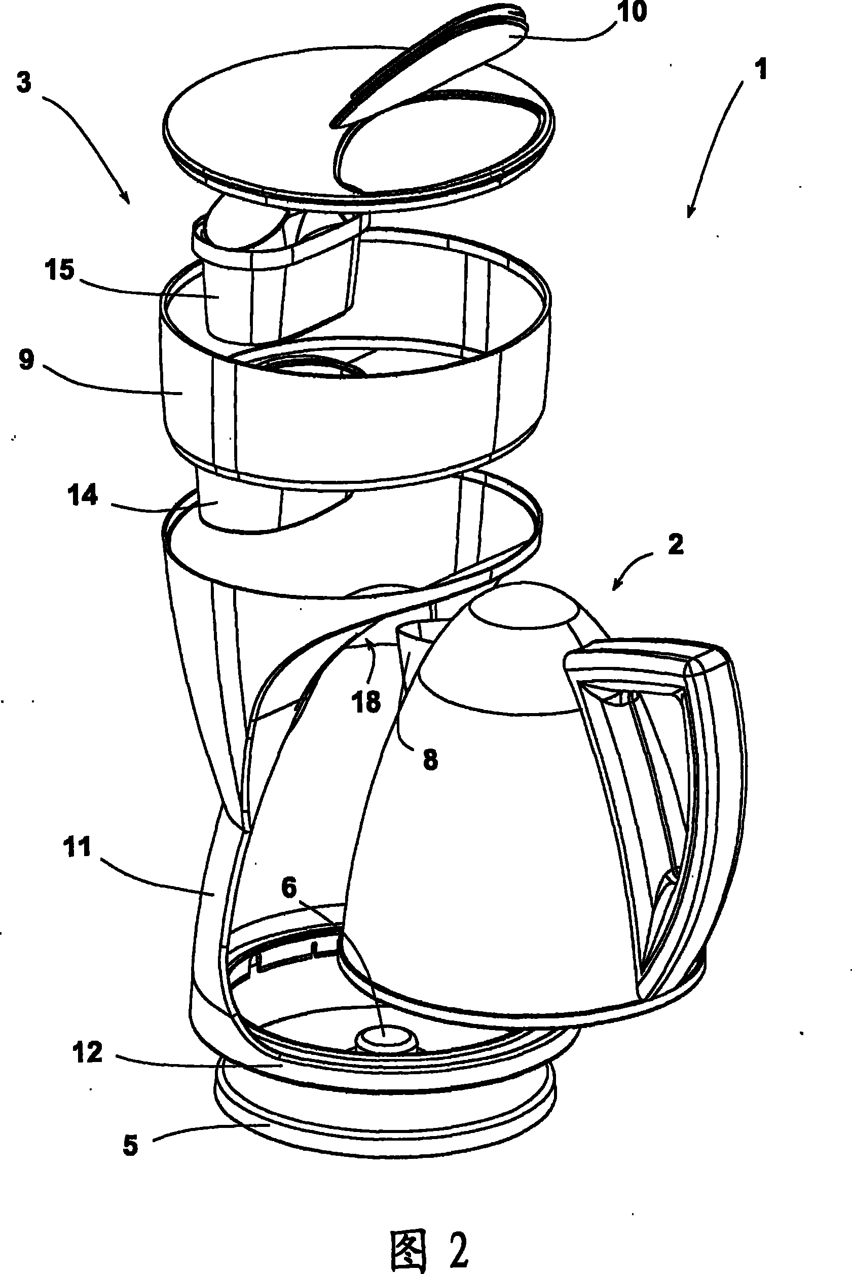 Water boiling device and filter device therefor