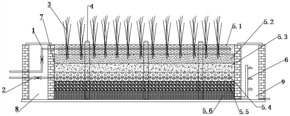 Enhanced nitrogen and phosphorus removal and resource recycling type constructed wetland system