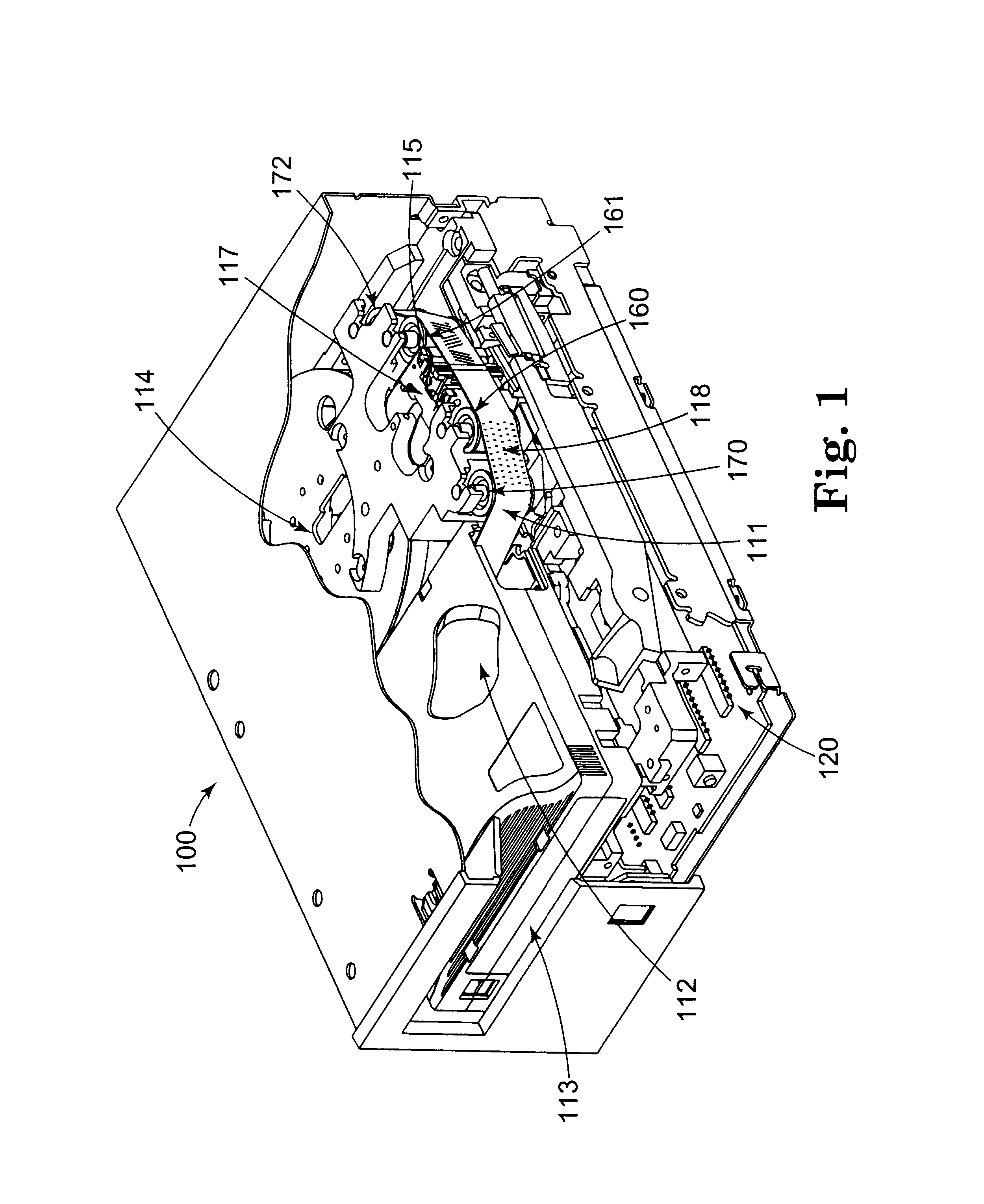Method and apparatus for compensating for media shift due to tape guide