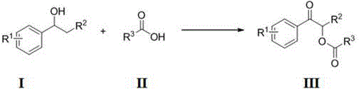 Method for preparing alpha-acyloxy ketone compound