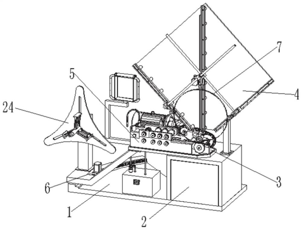 An automatic adjustment device for processing parameters of a spiral air duct and a spiral air duct machine