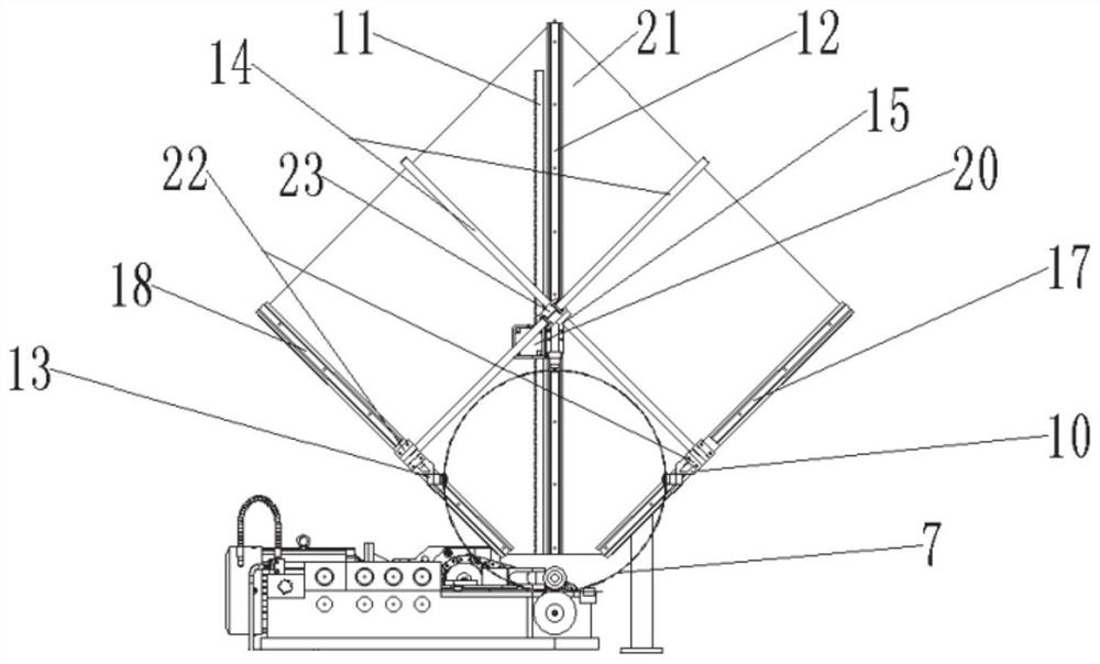 An automatic adjustment device for processing parameters of a spiral air duct and a spiral air duct machine