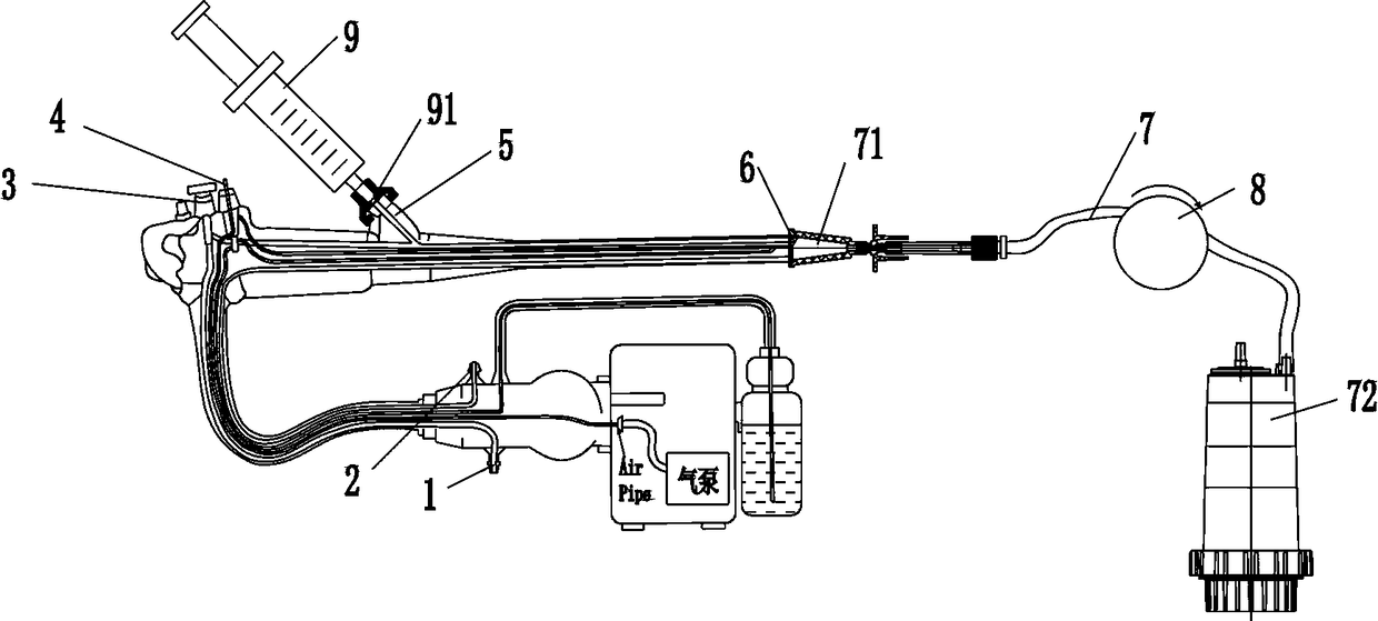 A microbe sampling method for a medical soft endoscope