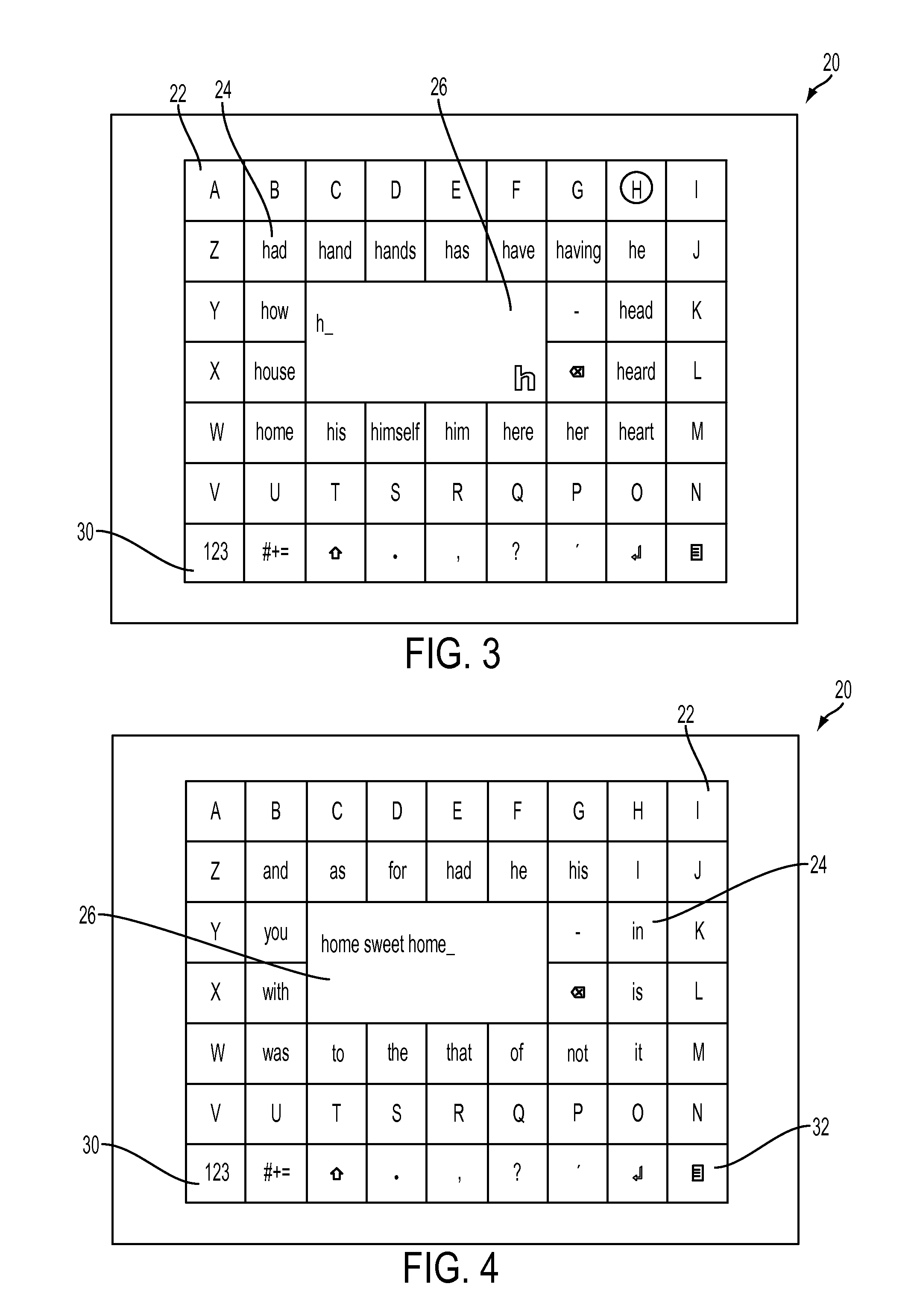 Eye typing system using a three-layer user interface